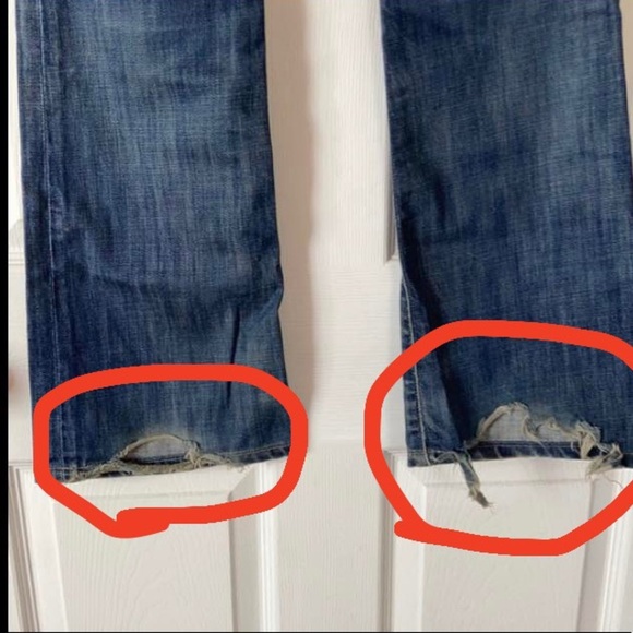 Flawed Joes jeans cotton dark wash boot cut wide leg bell bottoms low rise W 25 - Picture 15 of 16